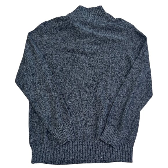 Mtn Ridge Mens Academia Chunky Fisherman Knit Sweater Sz L Gray Heritage Cozy - Picture 3 of 6